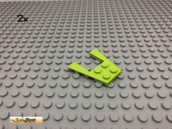 LEGO 2Stk 4x4 Platte Flgelplatte Keilplatte Limette, Lime 43719 67