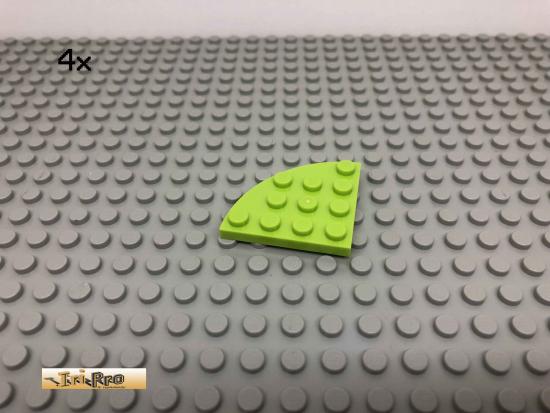 LEGO 4Stk 4x4 Platte Plate Rundplatte Limette, Lime 30565 69