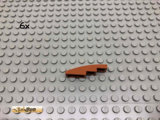 LEGO 6Stk 1x4 Bogensteine Dunkelorange, Braun Orange 61678 46