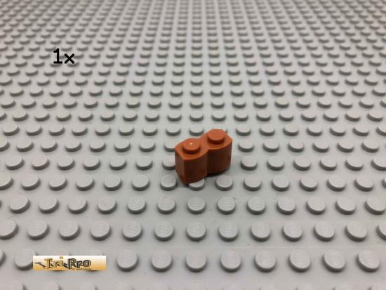 LEGO 1Stk 1x2 Palisade Dunkelorange, Braun Orange 30136 44