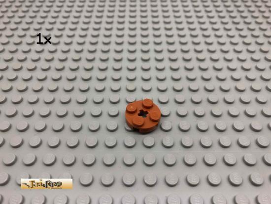 LEGO 1Stk 2x2 Platte rund Dunkelorange, Braun Orange 4032 43