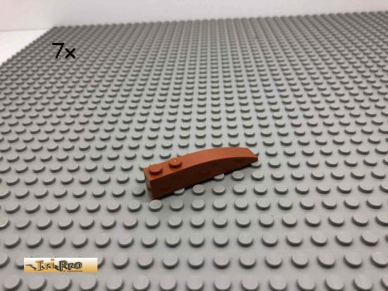 LEGO 7Stk 1x6 Dachstein geneigt gebogen Dunkelorange, Braun Orange 42022 32