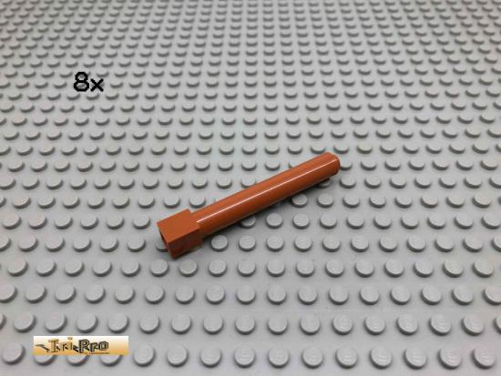 LEGO 8Stk 1x1x6 Sttze Stnder Sule Pfeiler Dunkelorange,Braun Orange 43888 31