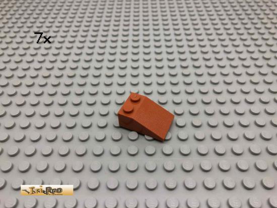 LEGO 7Stk 2x3 33 Dachstein Dunkelorange, Braun Orange 3298 30