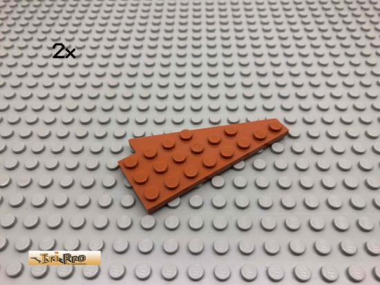 LEGO 2Stk 4x8 Platte Flgelplatte Dunkelorange, Braun Orange 3933 21