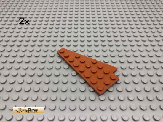 LEGO 2Stk 4x8 Platte Flgelplatte Dunkelorange, Braun Orange 3934 20