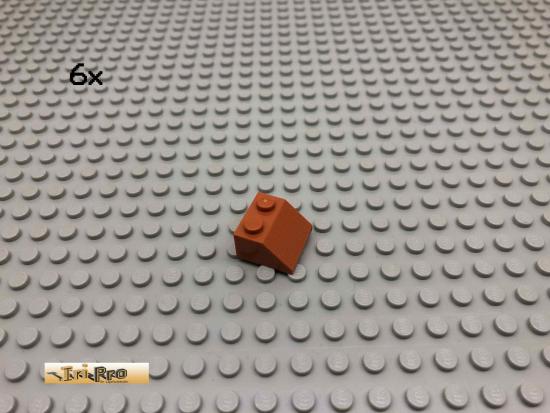 LEGO 6Stk 2x2 45 Dachsteine Dunkelorange, Braun Orange 3039 15