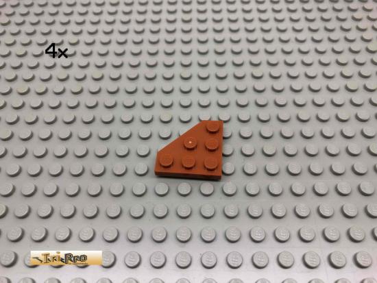 LEGO 4Stk 3x3 Ecke Platte Dunkelorange, Braun Orange 2450 13