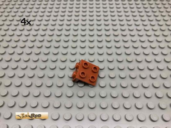 LEGO 4Stk 1x2 , 2x2 Winkelplatte Dunkelorange, Braun Orange 44728 12