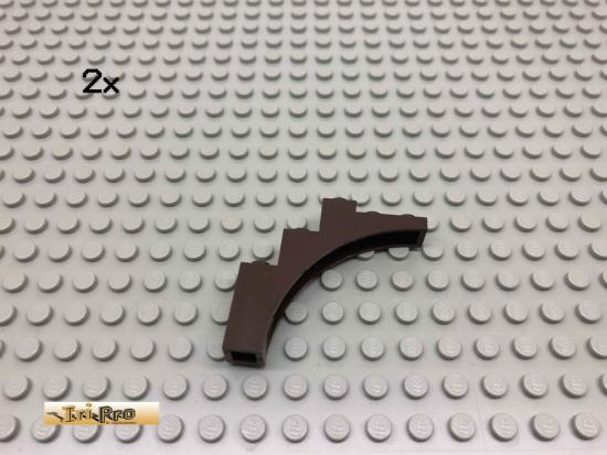 LEGO 2Stk 1x5x4 Bogenstein Brckenstein Dunkelbraun, Dark Brown 2339 32