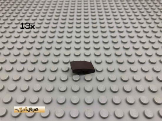 LEGO 13Stk 1x2 Bogenstein schrg Dunkelbraun, Dark Brown 11477 22