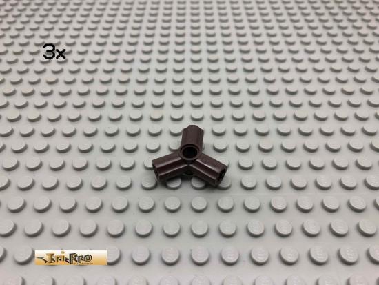 LEGO 3Stk Technic 3 fach Verbinder Dunkelbraun, Dark Brown 10288 16