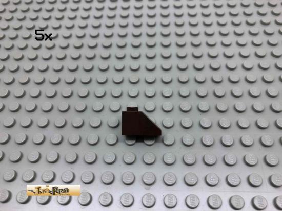 LEGO 5Stk 1x2 45 Dachsteine Dunkelbraun, Dark Brown 3040 4