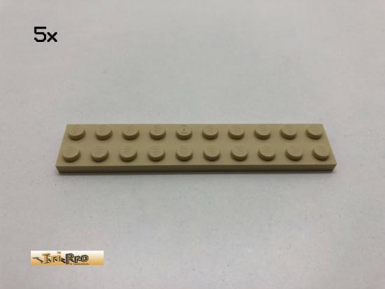 LEGO 5Stk 2x10 Platte Basic Brick Beige, Tan 3832 cq