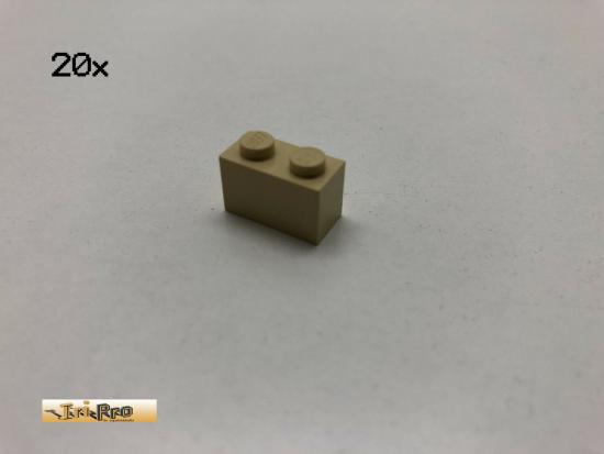 LEGO 20Stk 1x2x1  Basic Brick Beige, Tan 3004 j