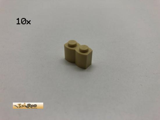 LEGO 10Stk 1x2x1 Palisaden Basic Brick Beige, Tan 30136 k