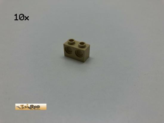 LEGO 10Stk 1x2x1 Technik Lochstein Basic Brick Beige, Tan 32000 r