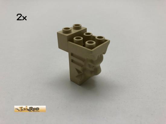 LEGO  2Stk 2x3x3 Lwenkopf Brick Beige, Tan 30274 bv Harry Potter