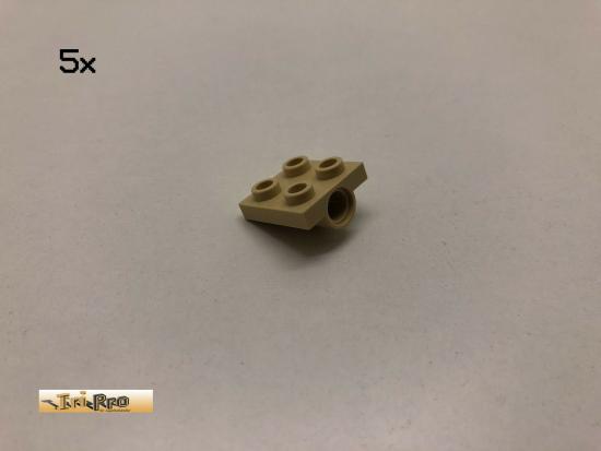 LEGO 5Stk 2x2 Platte Achsloch einseitig Brick Beige, Tan 2444 bz