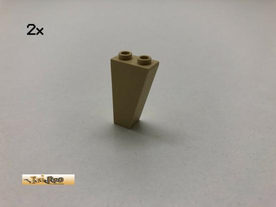 LEGO 2Stk 2x1x3 75  Slope Brick Beige, Tan 2449 ct