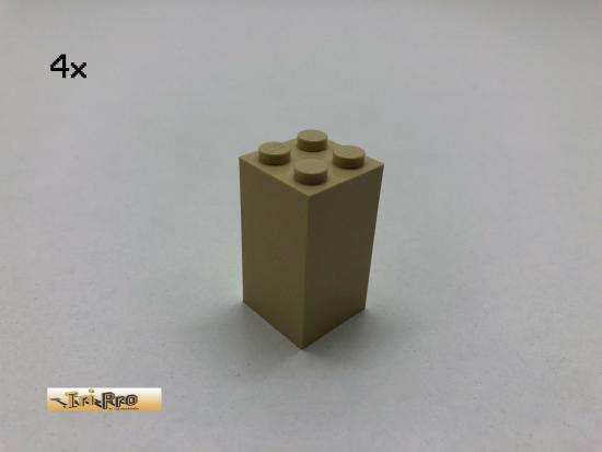 LEGO 4Stk 2x2x3  Sulen Brick Beige, Tan 30145 cv