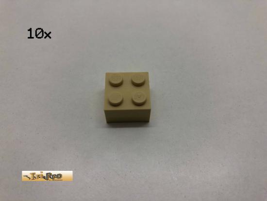 LEGO 10Stk 2x2x1 Basic Brick Beige, Tan 3003 an