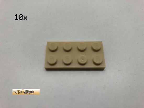 LEGO 10Stk 2x4 Platte Beige, Tan 3020 cn