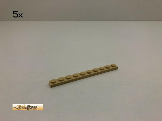 LEGO 5Stk 1x10 Platte Basic Brick Beige, Tan 4477 35