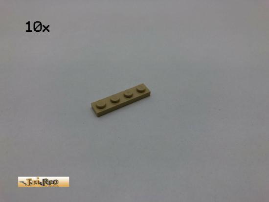 LEGO 10Stk 1x4 Platte Stein Basic Brick Beige, Tan 3710 30