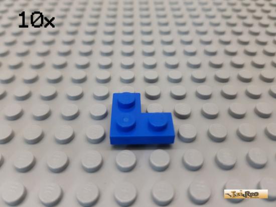 LEGO 10Stk Platte 2x2 Ecke / Winkel blau 2420