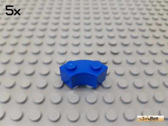 LEGO 5Stk Brunnenstein  2x2 Viertelkreis blau 3063