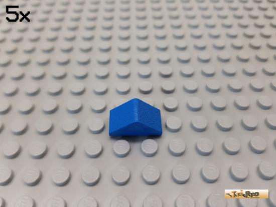 LEGO 5Stk Dachstein / Dachgibel / Schrgstein 1x2 blau 3044