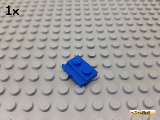 LEGO 1Stk Platte 1x2 modifiziert mit Nut / Fhrung blau 32028