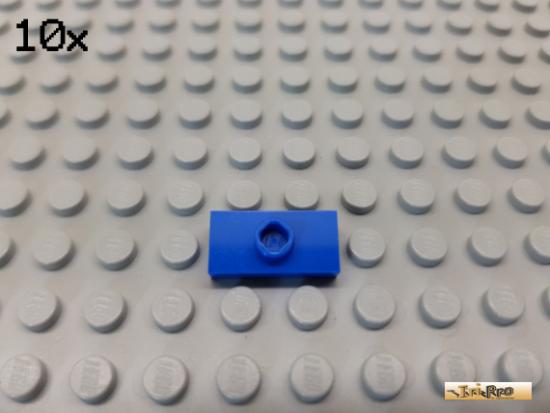 LEGO 10Stk Platte / Fliese 1x2 modifiziert mit Noppe blau 3794