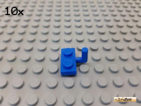 LEGO 10Stk Platte 1x2 modifiziert mit 1 Griff / Winkel blau 4623