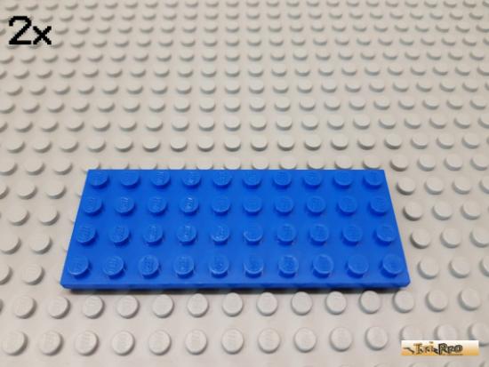 LEGO 2Stk Platte Basic 4x10 blau 3030