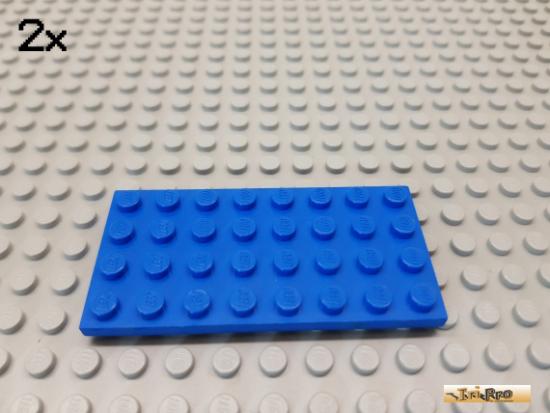 LEGO 2Stk Platte Basic 4x8 blau 3035