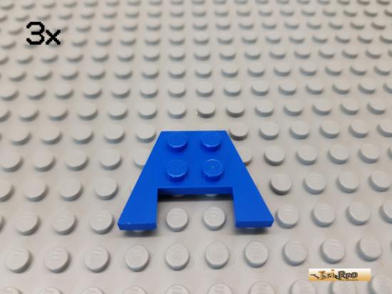 LEGO 3Stk Keil / Flgelplatte 3x4 blau 4859