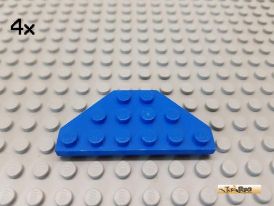 LEGO 4Stk Keil / Flgelplatte 3x6 blau 2419