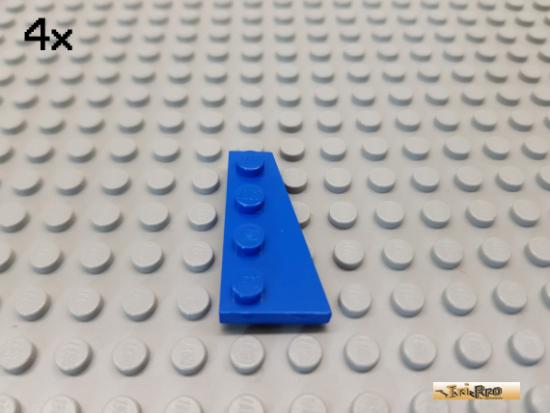 LEGO 4Stk Keil / Flgelplatte 2x4 rechts blau 41769