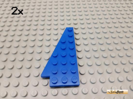 LEGO 2Stk Keil / Flgelplatte 4x8 links blau 3933