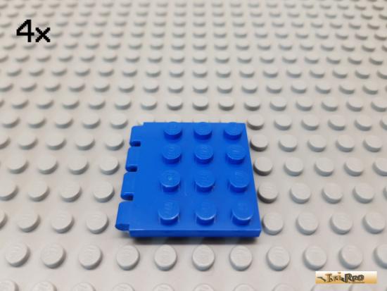 LEGO 4Stk Platte / Autodach / Scharnier 4x4 blau 4212