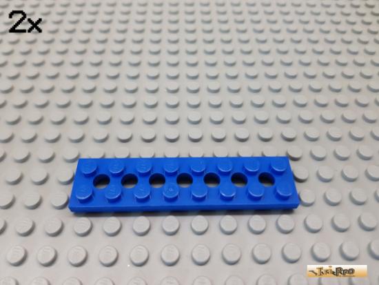 LEGO 2Stk Technic Platte 2x8 blau 3738