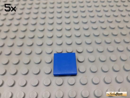 LEGO 5Stk Fliese / Kachel 2x2 Basic blau 3068