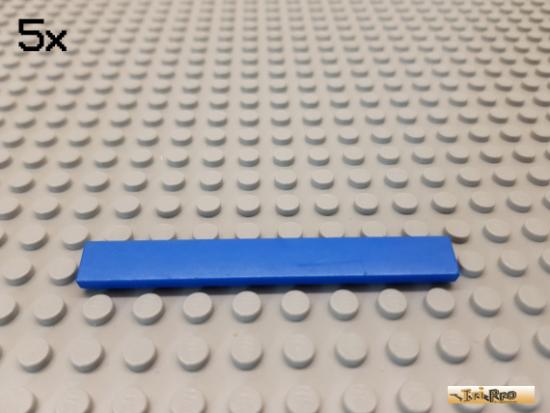 LEGO 5Stk Fliese / Kachel 1x8 Basic blau 4162