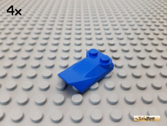 LEGO 4Stk Platte 2x3x2/3 modifiziert / Schrgstein blau 47456