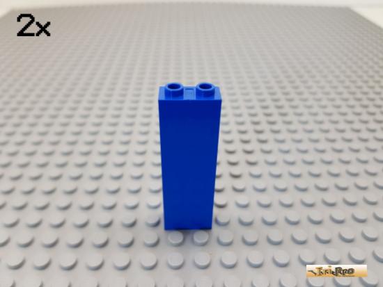 LEGO 2Stk Sule Wand 1x2x5 blau 2454