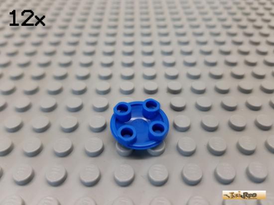 LEGO 12Stk Platte Basic rund negativ 2x2 blau 2654