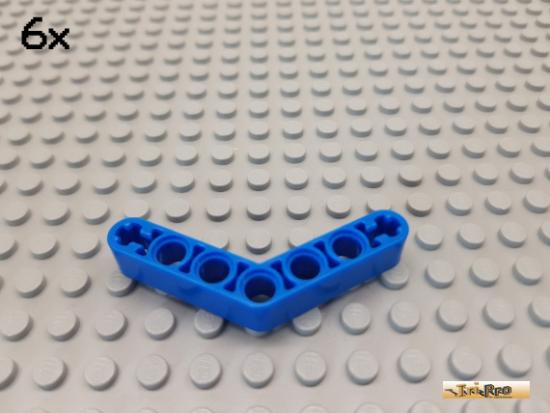 LEGO 6Stk Technic Liftarm Winkel / Ecke 1x7 blau 32348