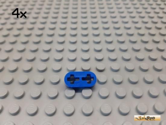 LEGO 4Stk Technic Liftarm flach 1x2 blau 41677